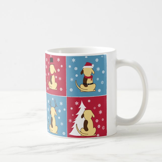 De Café Caneca gorda do Natal do cão (Direita)