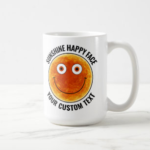 De Café Caneca Grande Personalizada com Rosto Feliz Sunshi