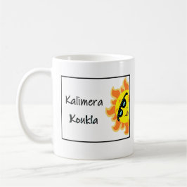 De Café Caneca Grega com a Frase "Kalimera Koukla"