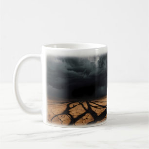De Café Caneca Homem Solitário Rachou a Terra Tempestade S