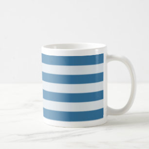 De Café Caneca horizontal azul da listra