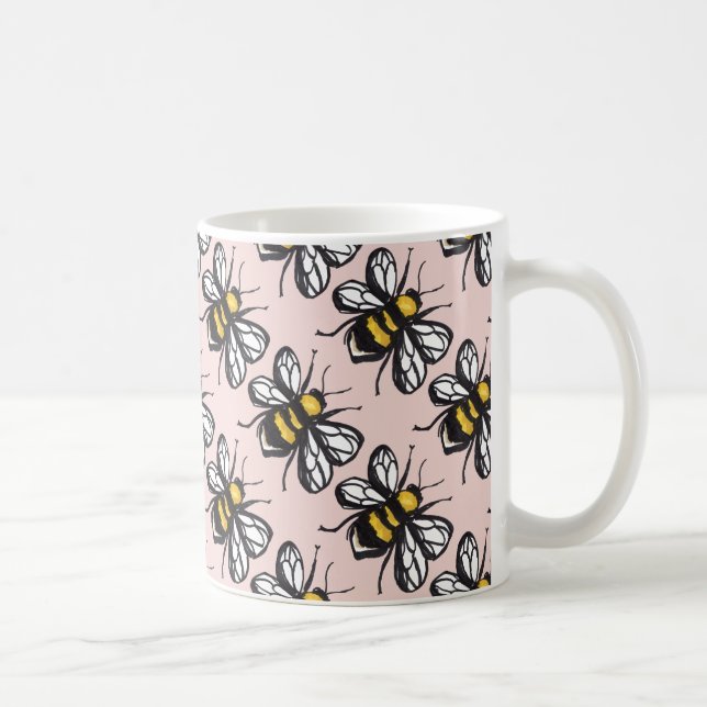De Café Caneca humilde Dourado cor-de-rosa do zangão (Direita)