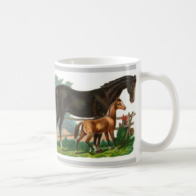 De Café Caneca ilustrada cavalo (Direita)