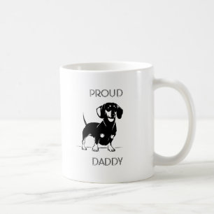 De Café Caneca ilustrada do wiener do dachshund pai