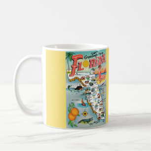 De Café Caneca Ilustrada Saudações da Flórida