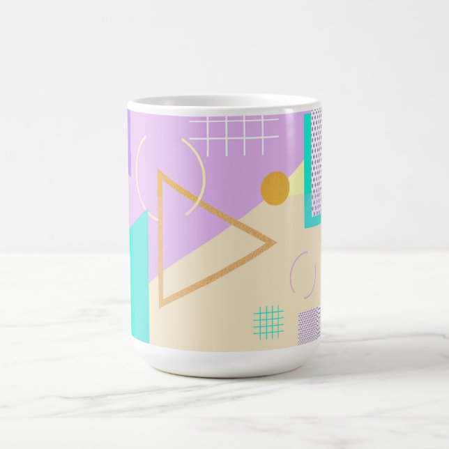 De Café Caneca impressão amarela geométrica (Centro)