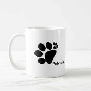 De Café Caneca - impressões Polydactyl da pata