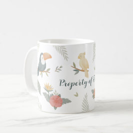 De Café Caneca Infantil Personalizada "Propriedade De" Nom
