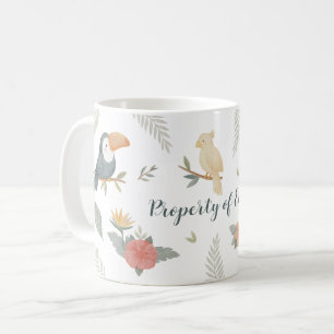 De Café Caneca Infantil Personalizada "Propriedade De" Nom