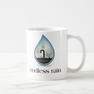 De Café Caneca infinita da chuva