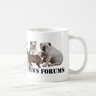 De Café Caneca inglesa da notícia do buldogue