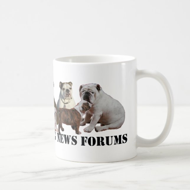 De Café Caneca inglesa da notícia do buldogue (Direita)