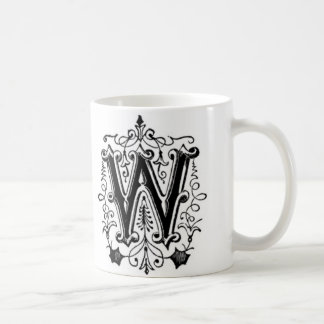 De Café Caneca inicial - letra 'W