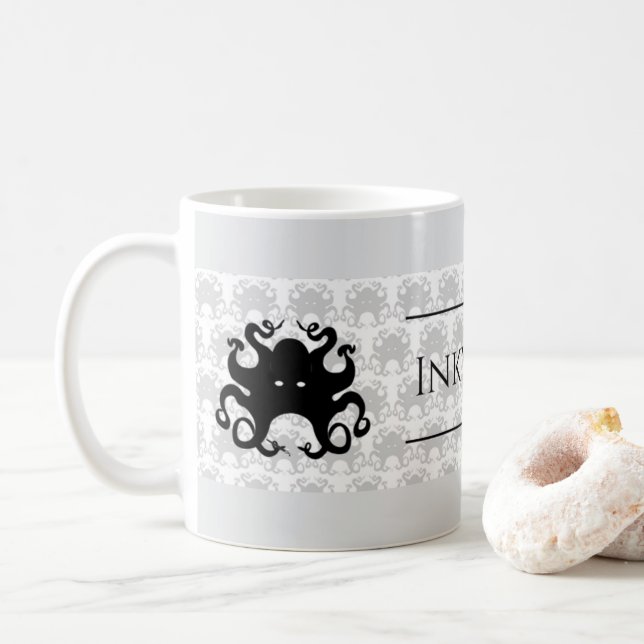 De Café Caneca Inky Bones Press (Com Donut)