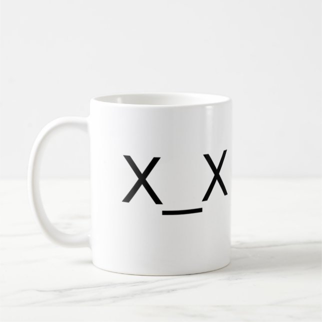 De Café caneca inoperante do Emoticon do x_x (Esquerda)