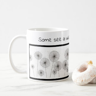 De Café Caneca inspirada com dentes-de-leão