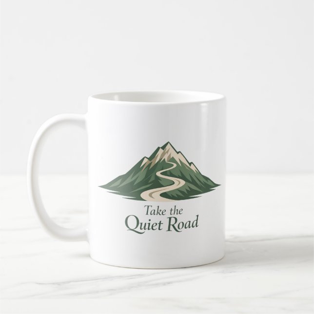 De Café Caneca Inspiradora 'Take the Quiet Road' (Esquerda)