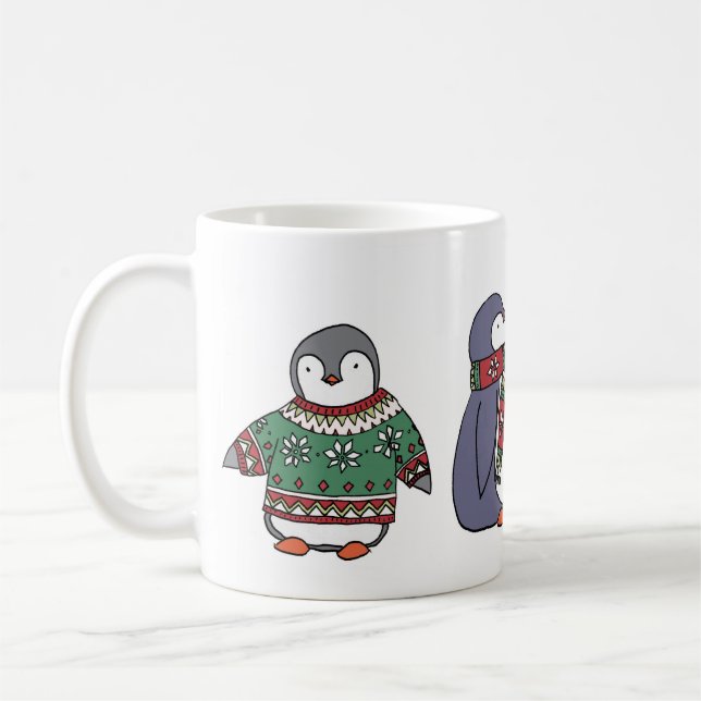 De Café Caneca invernal dos pinguins (Esquerda)
