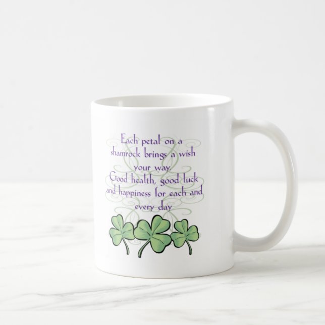 De Café Caneca irlandesa do trevo (Direita)