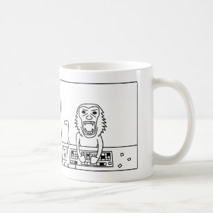 De Café Caneca irritada do macaco