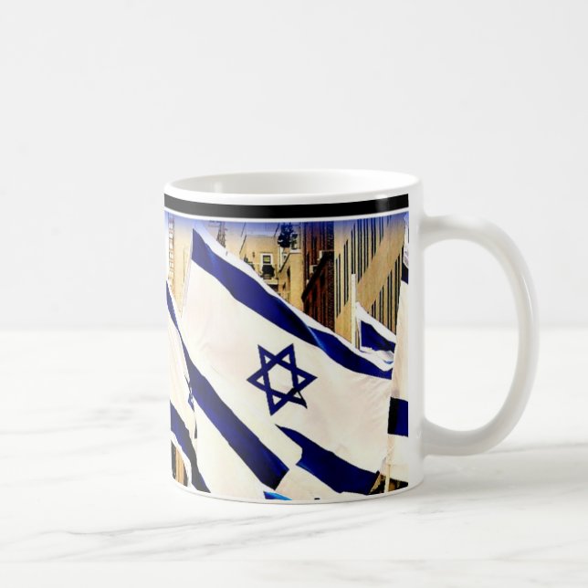 De Café Caneca israelita da bandeira (Direita)