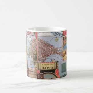 De Café Caneca italiana festiva da colagem