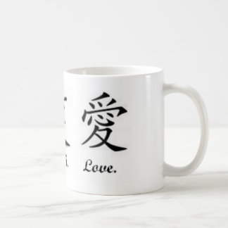 De Café caneca kanji-viva do clássico do amor do riso