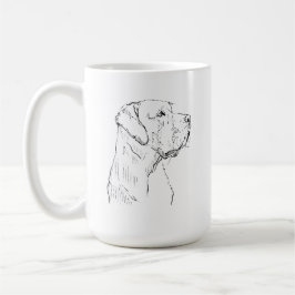De Café Caneca Labrador Retriever Calmo, Arte Minimalista