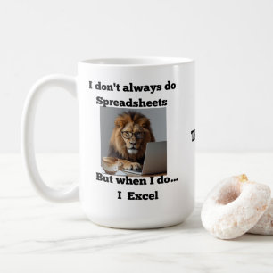 De Café caneca leão planilha escritório
