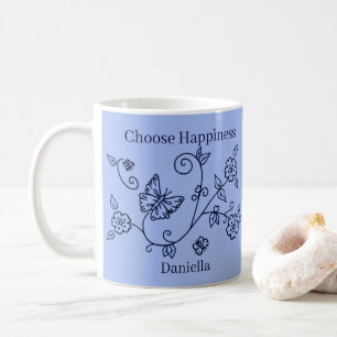 De Café Caneca Lembrete Borboleta Azul