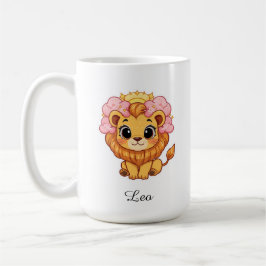 De Café Caneca Leo Zodíaco Celestial - Arte Leão Rosa