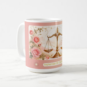 De Café Caneca Libra Rose Art Nouveau
