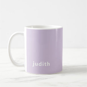 De Café Caneca Lilac Mist Nome Personalizado Minimalista P