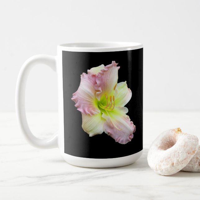 De Café Caneca Lírio Branco Lilás (Com Donut)
