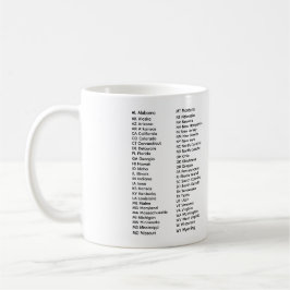 De Café Caneca Lista dos 50 Estados