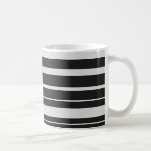 De Café Caneca listrada preto e branco