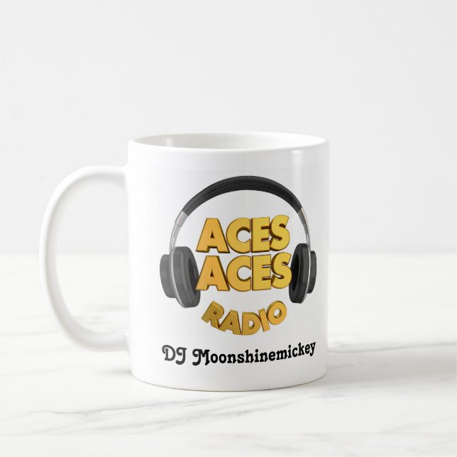 De Café caneca logotipo Aces Moonshinemickey (Esquerda)