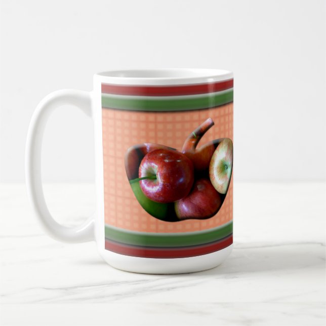 De Café Caneca Maçãs Vermelhas & Verdes (Esquerda)
