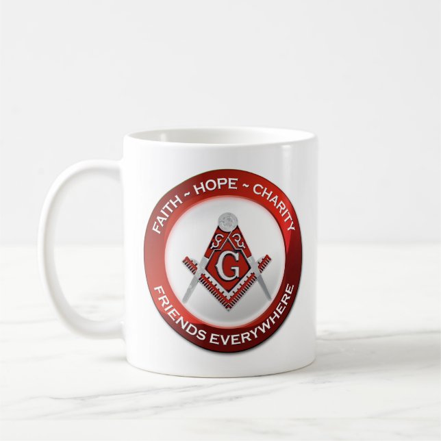 De Café Caneca Maçônica - Vermelha (Esquerda)