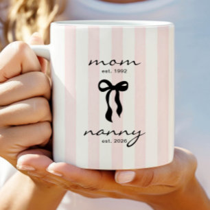 De Café Caneca Mamãe para a Babá Est com Laço