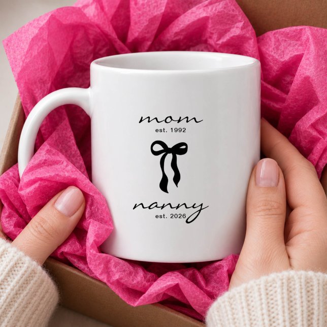 De Café Caneca Mamãe para a Babá Est com Laço (Criador carregado)