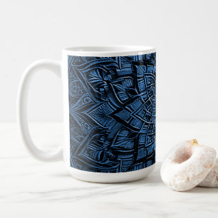 De Café Caneca Mandala Azul