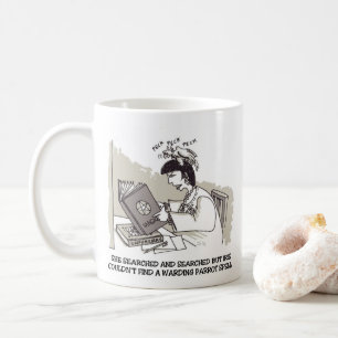 De Café Caneca mão direita do Papagaio Bruxa
