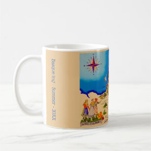 De Café Caneca Mapa Colorido Região Basca da Espanha