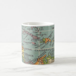 De Café Caneca Mapa da América Central e Caribe