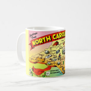 De Café Caneca Mapa da Carolina do Norte