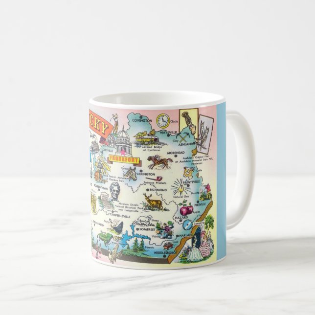 De Café Caneca Mapa do Kentucky (Frente Esquerda)