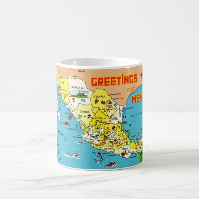 De Café Caneca Mapa do México (Centro)