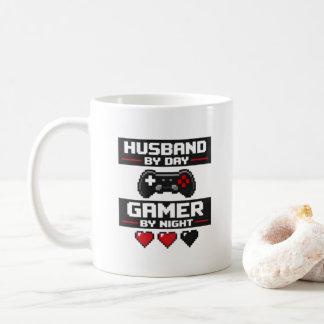 De Café Caneca Marido Gamer Engraçado Pixel Art Design Ret
