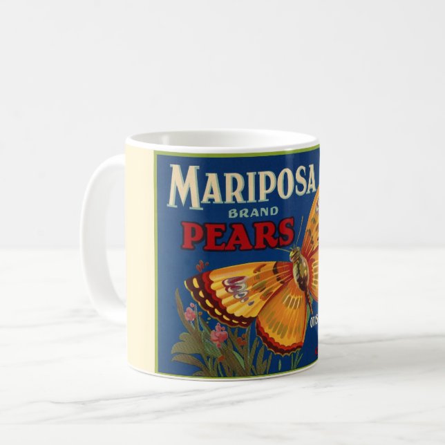 De Café Caneca Mariposa Pears (Frente Esquerda)
